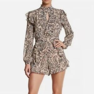 Bardot Floral Cream  Romper Size S